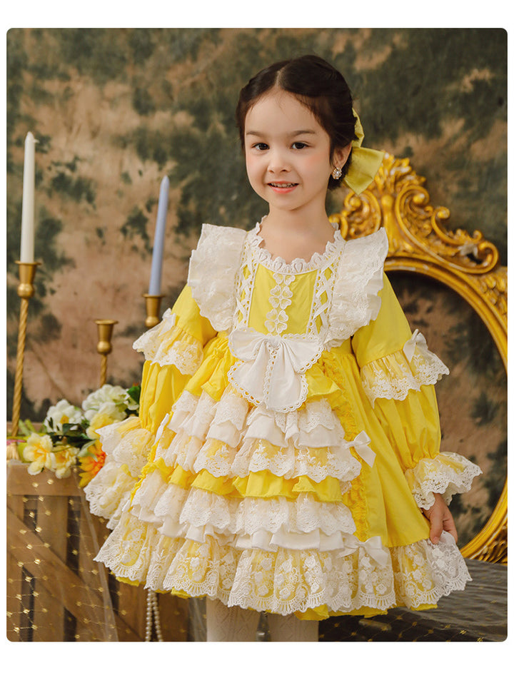 Kid Lolita Princess Yellow Dress   