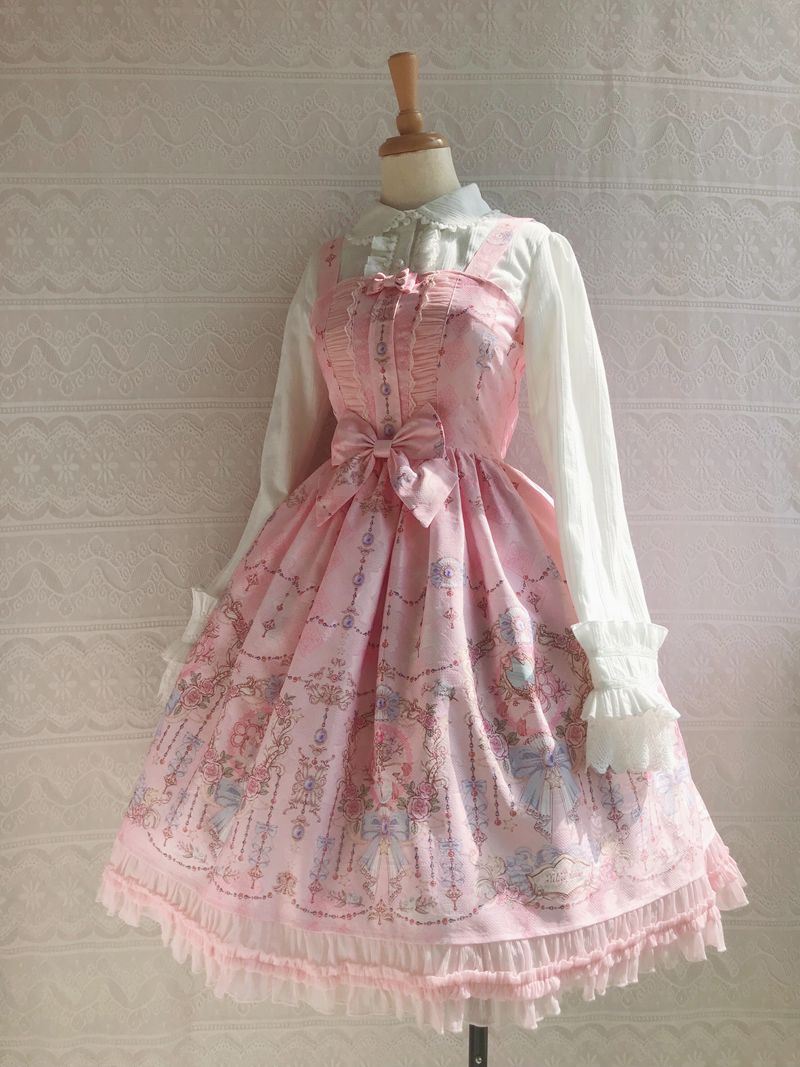Yilia~Sweet Printing Winter Lolita JSK Dress   