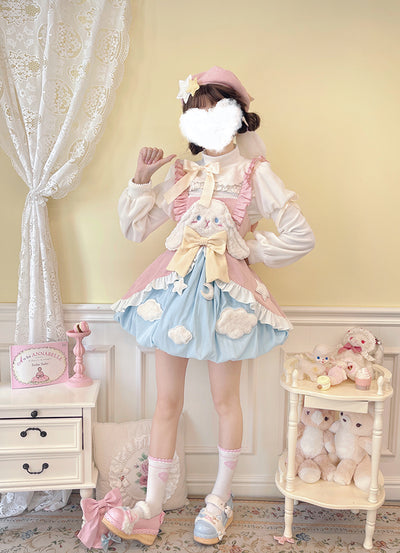 (Buy for me)Alice girl~Sweet Lolita Puff Sleeve Winter Blouse   