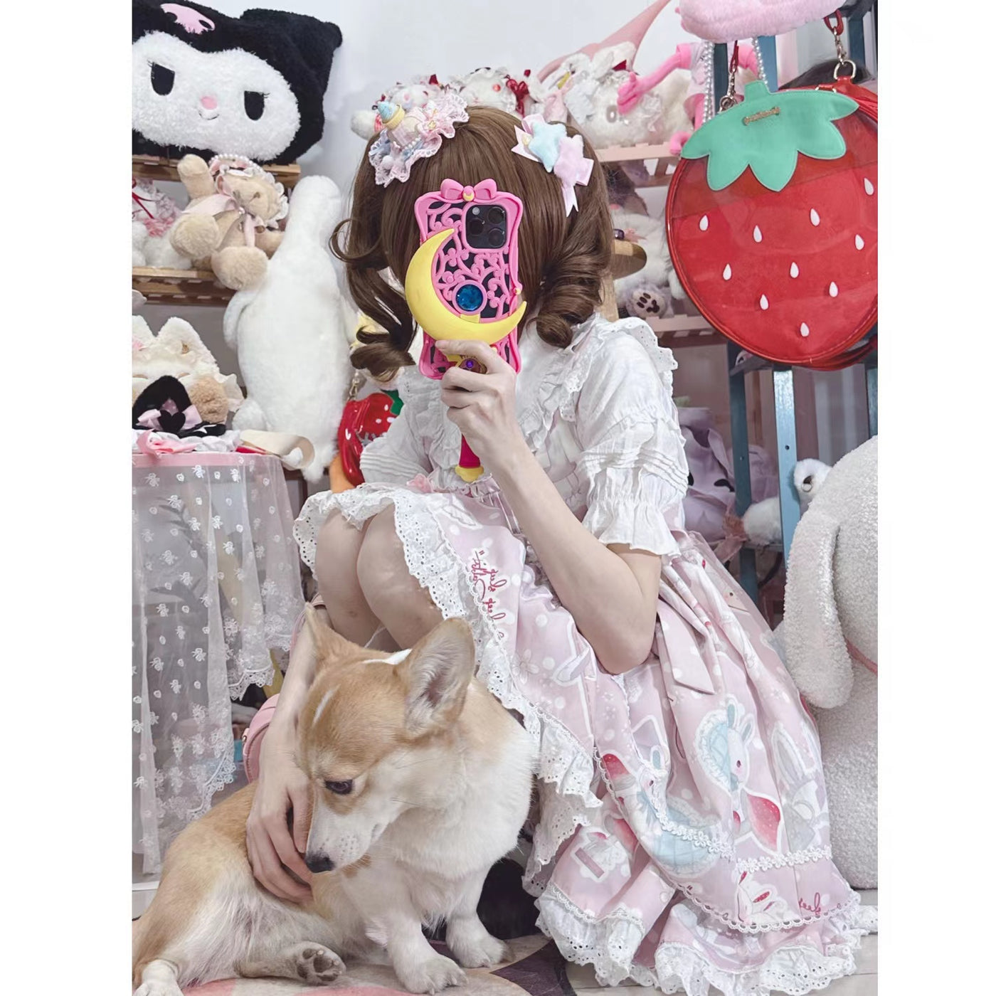 Chestnut Lolita~Sweet Lolita Clips Cake Cream Headwear   