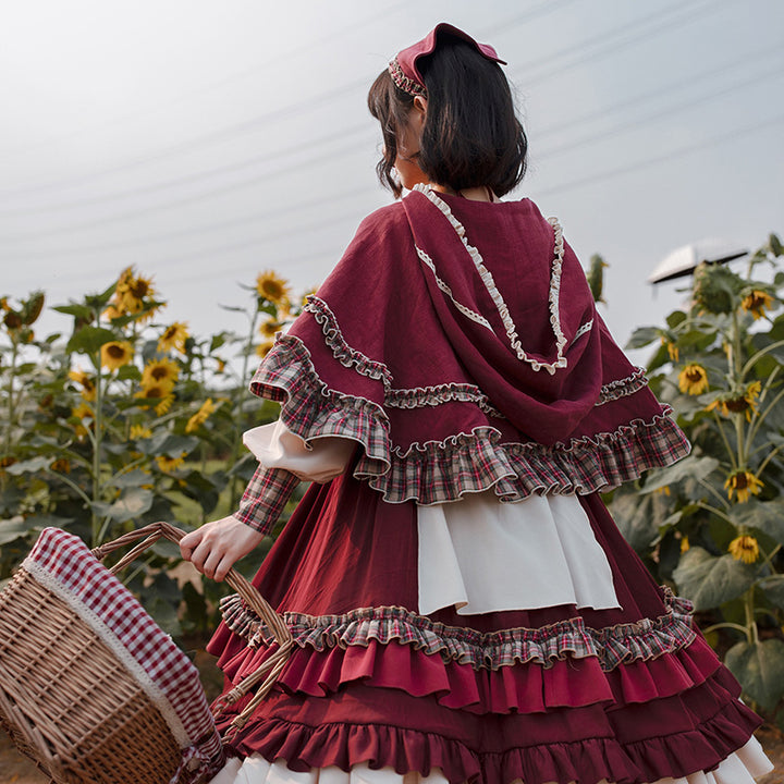 With PUJI~Little Red Riding Hood~ Pastoral Lolita OP Fullset   