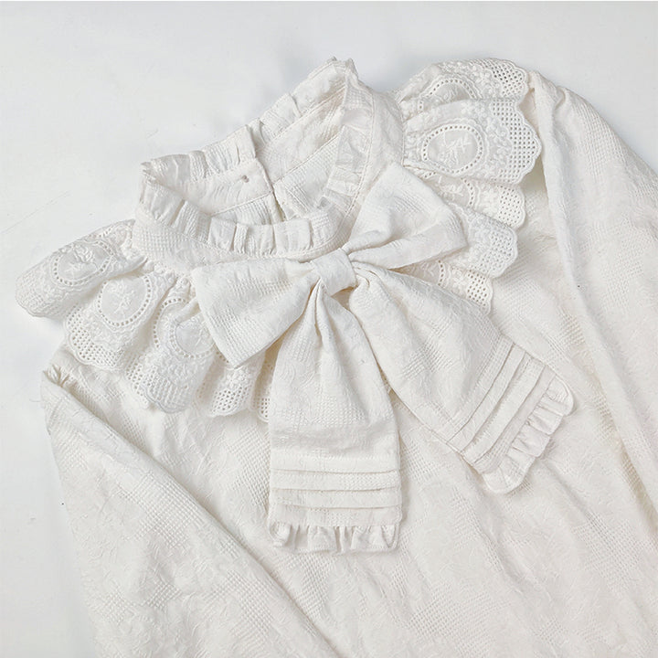 (BuyForMe) Sakurada Fawn~Plus Size Lolita Cotton Blouse S white 