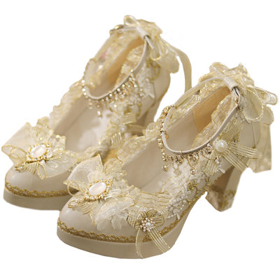 One Night~Handmade Luxuriant Tea Party Lolita Shoes   
