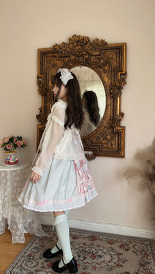 Sugar Girl - Bear Tea Party - Sweet Lolita JSK and Headdress S grass-green JSK