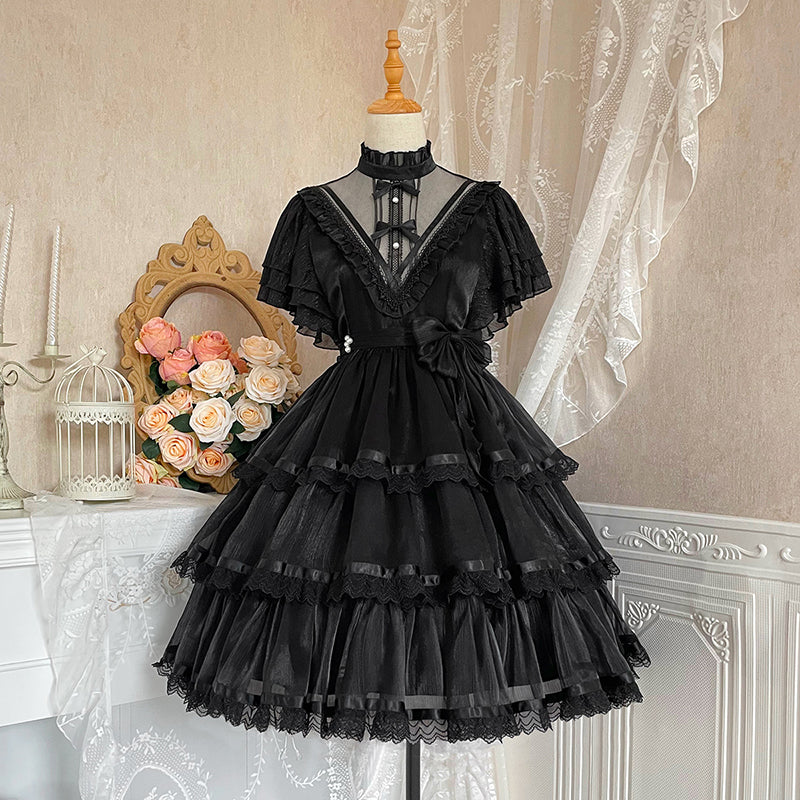 Your Princess - Castle Night - Dark Themed Gothic Lolita OP S black
