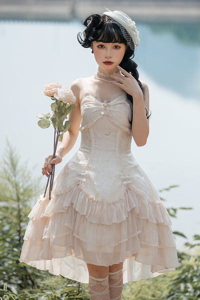 Alice Girl~Zhijian Flower~Qi Lolita Flounce JSK Bolero   