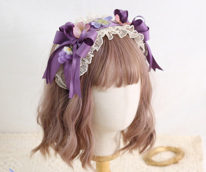 Xiaogui - Purple Grape Vintage French Bow Lolita KC
