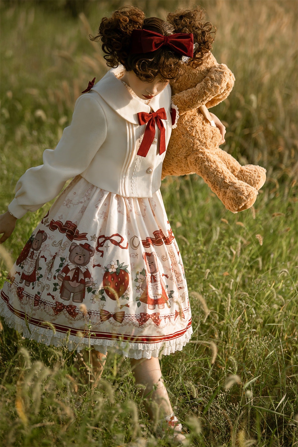 Designer's Gift - Christmas New Year Winter Lolita JSK Coat Set