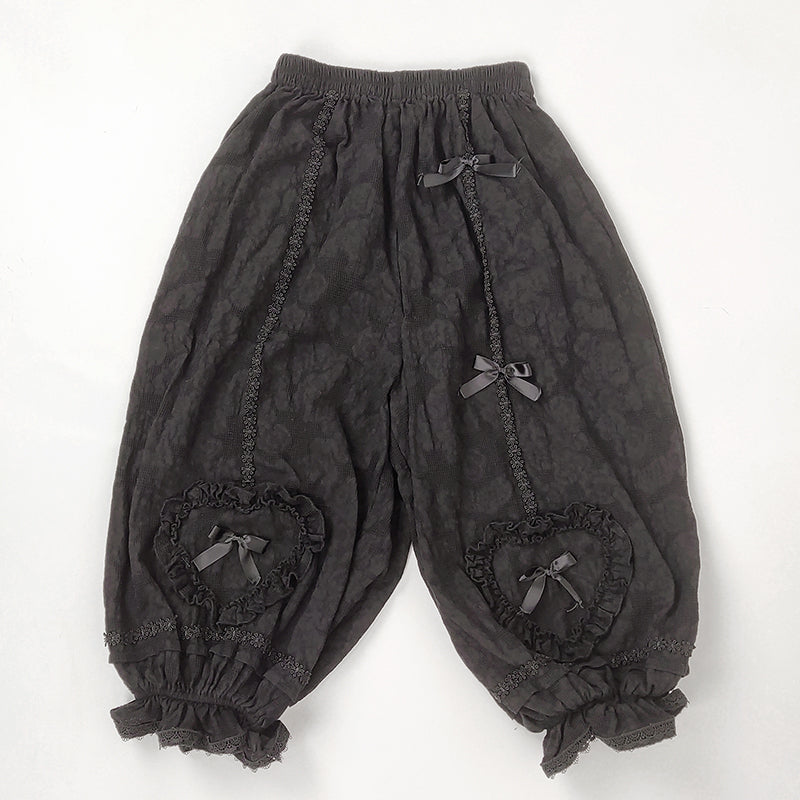 Sakurada Fawn - Cotton Plus Size Lolita Bloomers small black long version