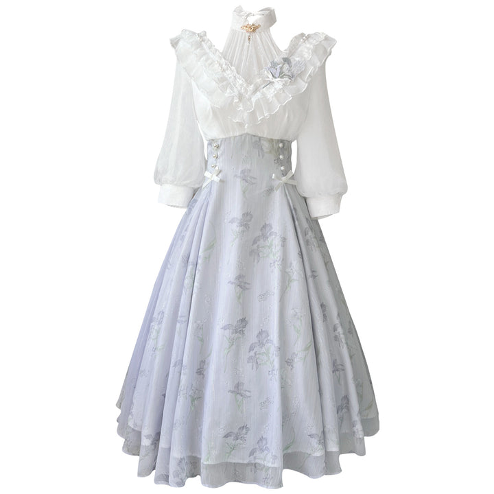 Cornfield Lolita~Iris Dream~Elegant Lolita Dress Short Sleeve OP   