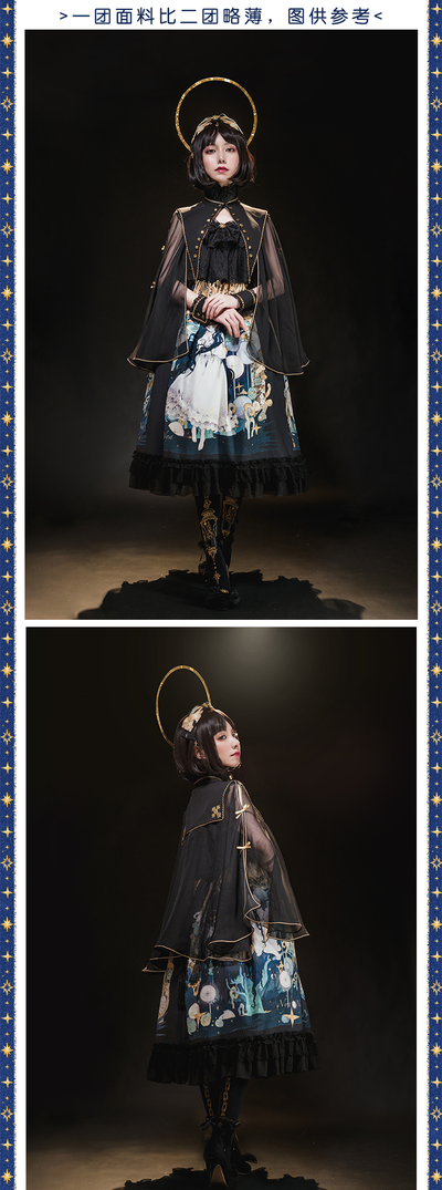 NyaNya~East Sun and West Moon~Prince Princess Lolita Fake-Collar Cape   