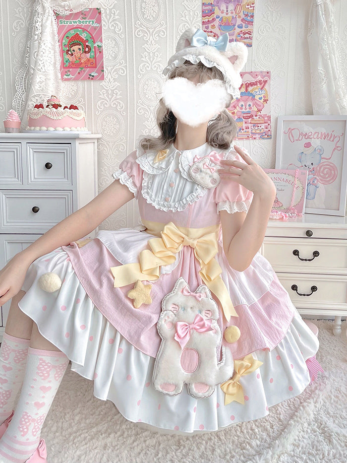 Alice Girl~Sweet Lolita KC~Candy Cat Bow Headband   