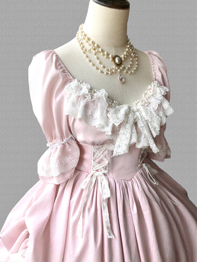 (Buyforme) Sweet Wood~ CLA Vintage French Lolita OP Dress 2XL pink short dress 