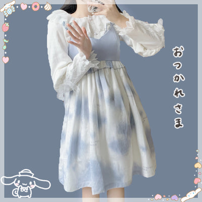 Sakurada Fawn~Cotton Velvet Lolita Long Sleeve Blouse   