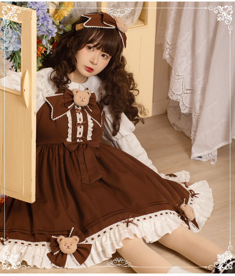 (Buyforme) Eieyomi~Mousse Bear Kawaii Princess Jumper Dress   