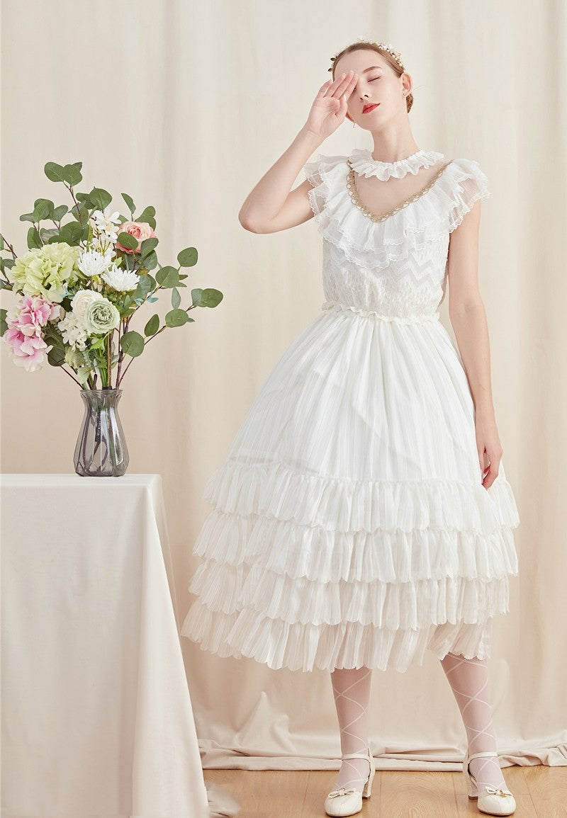 Sweet Angel~Pure White Lolita Petticoat   