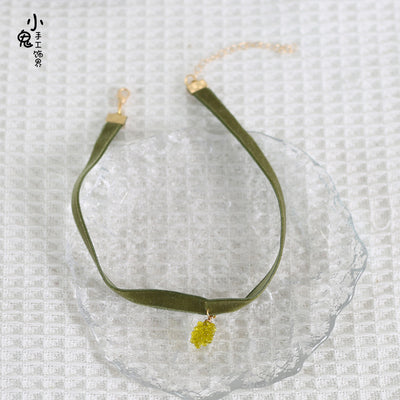 Xiaogui~Grapery Lolita Earring Necklace Lolita Accessory No.3 green necklace  