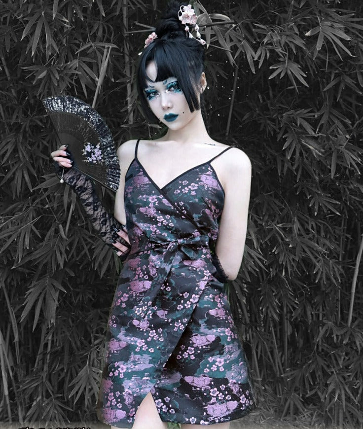 Blood Supply~Lustful Snake~ Sexy Chinese Qi Lolita Jumper Skirt M duckweed JSK 