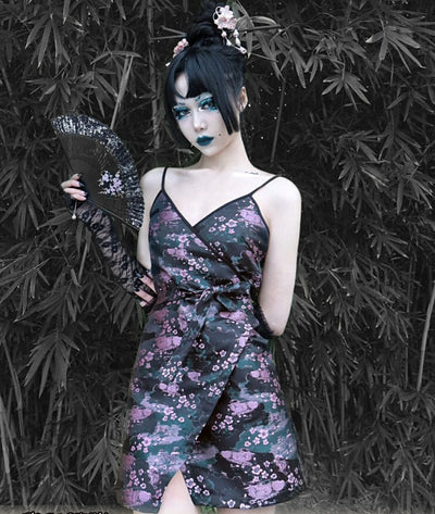 Blood Supply~Lustful Snake~ Sexy Chinese Qi Lolita Jumper Skirt M duckweed JSK 