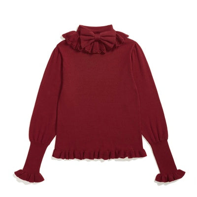 (BuyForMe) PPX STUDIO~Sweet Lolita Woolen Sweater Multicolors free size wine red 