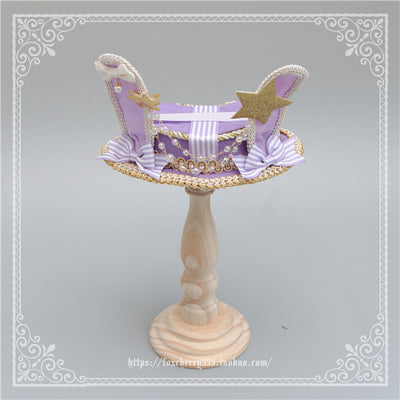 Fox Cherry~Lolita Rabbit Ears Top Hat Multiple colors free size purple 