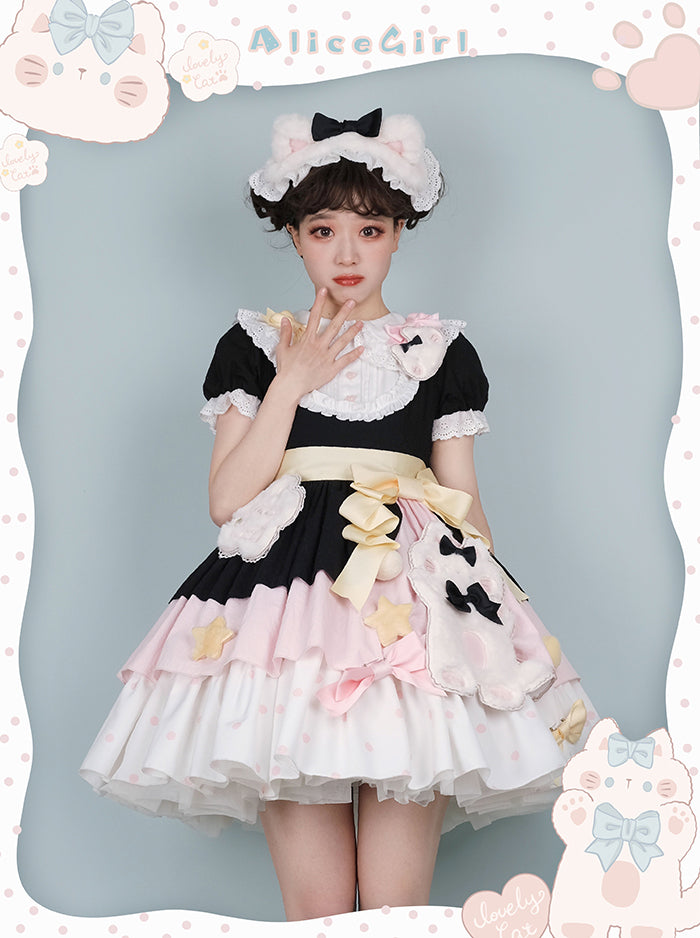 Alice Girl~Sweet Lolita Dress~Candy Cat OP Dress   