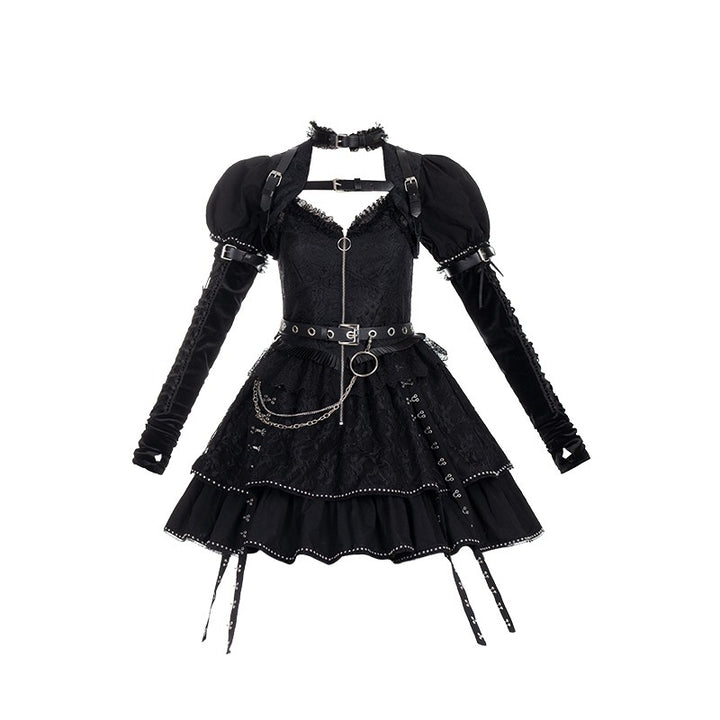 With Puji~Trapped Song~Punk Lolita JSK Dress Set