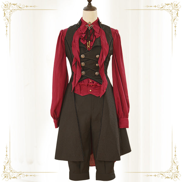 Immortal Thorn~Immortal Moon Night Song~Ouji Lolita Swallow-tailed Blouse