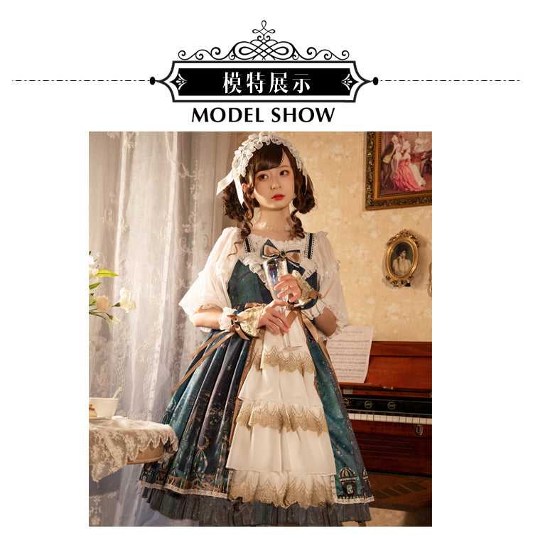 Magic lamp Night Retro Lolita JSK   
