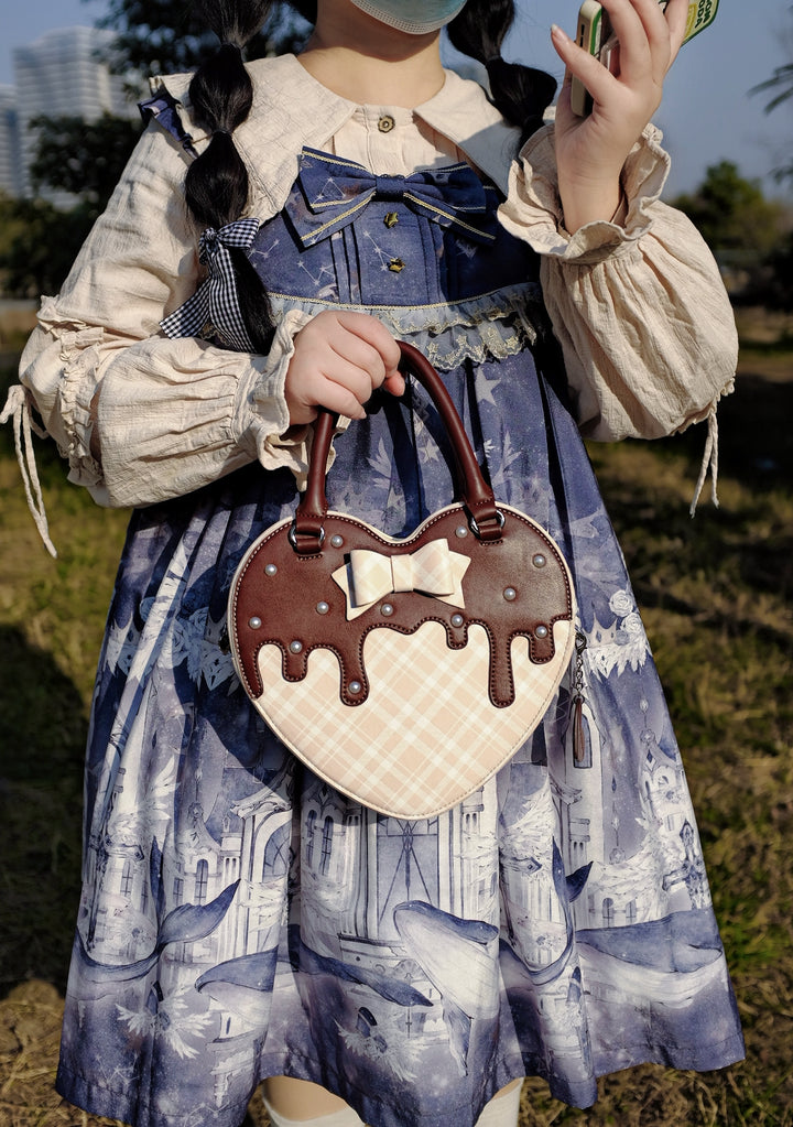 Banana Guava~Kawaii Lolita Heart Shape Hand Bag   