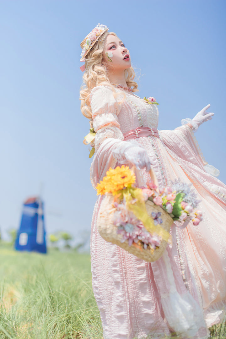 Miss Point~The Sally Gardens~Elegant Lolita Lotus Sleeves OP Dress   