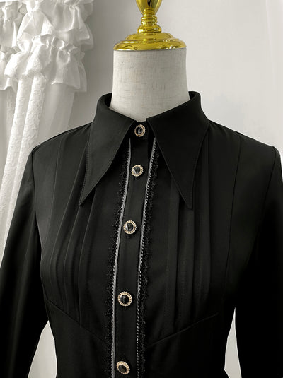 Little Dipper~Augur 2.0 Retro Style Long Blouse   