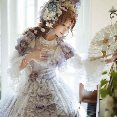 (Buyforme) Two rural cats~Princess Sleeve Flower Wedding Blouse   
