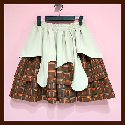 Pumpkin Cat~Kawaii Chocolate Lolita SK and Short Coat S apricot skirt 