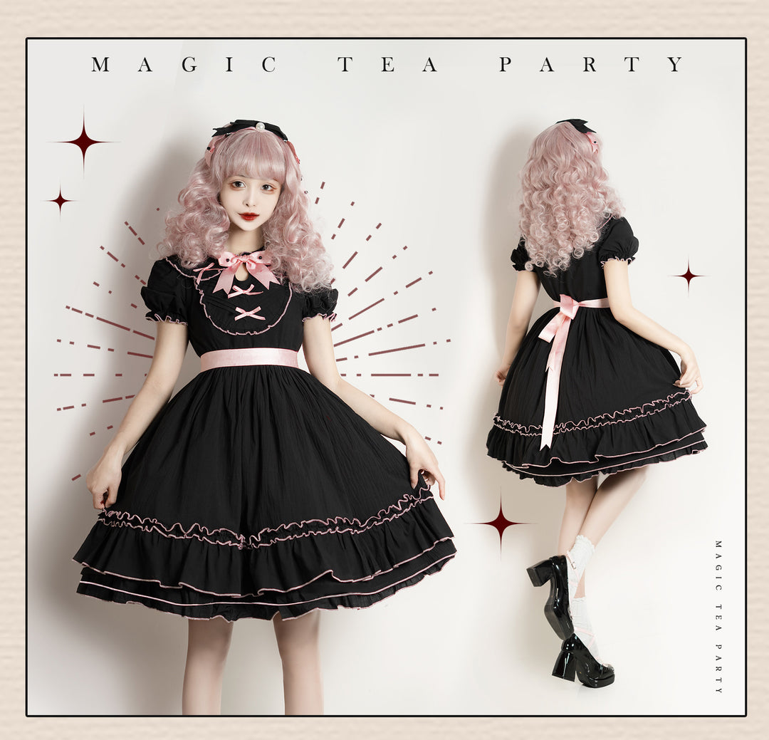 Magic Tea Party~Lena's Garland~Solid Color Lolita OP   