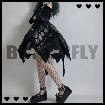 Star Fantasy~Butterfly Effect Normal Waist JSK Punk Dress   