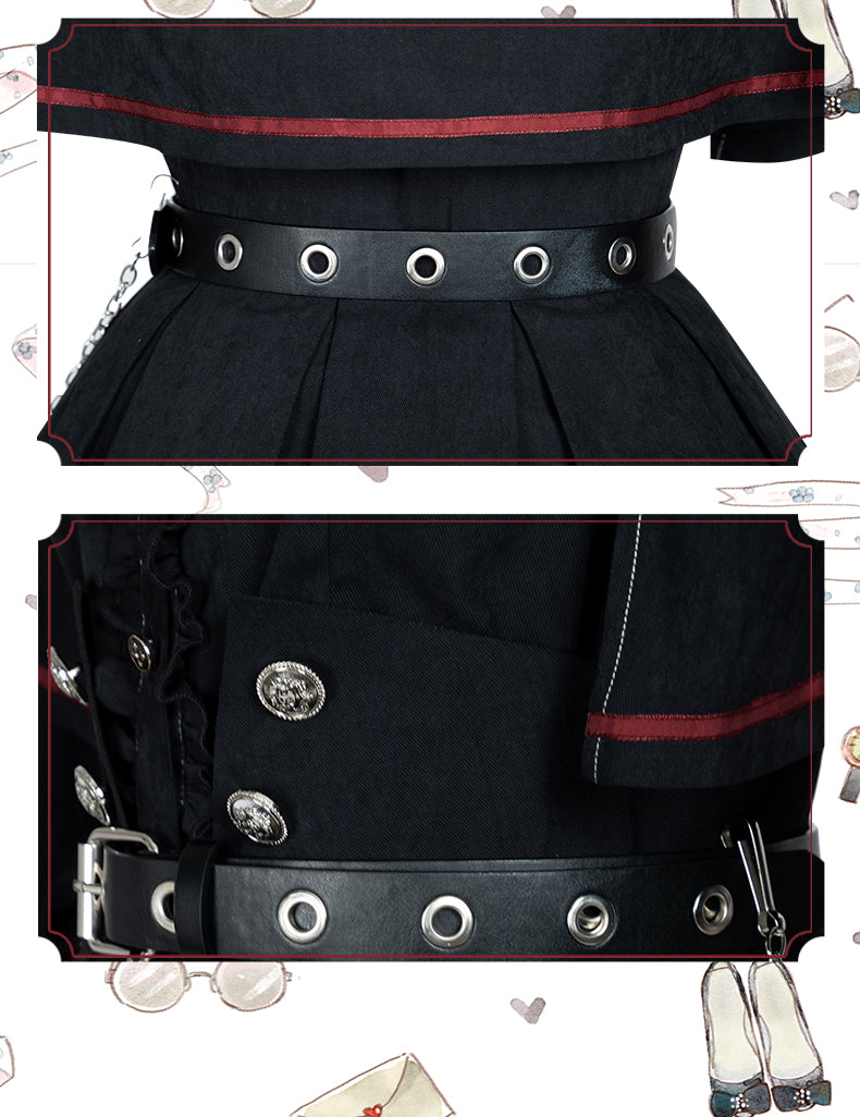 (Buyforme)YingLuoFu~Execution Officer~Army Uniform JK Lolita Skirt Set   