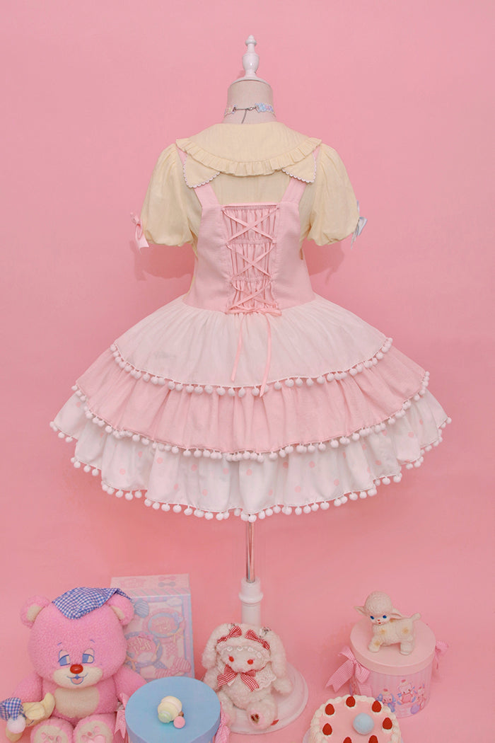 Alice Girl~Candy Cat~Sweet Lolita Dress Lovely Salopette   
