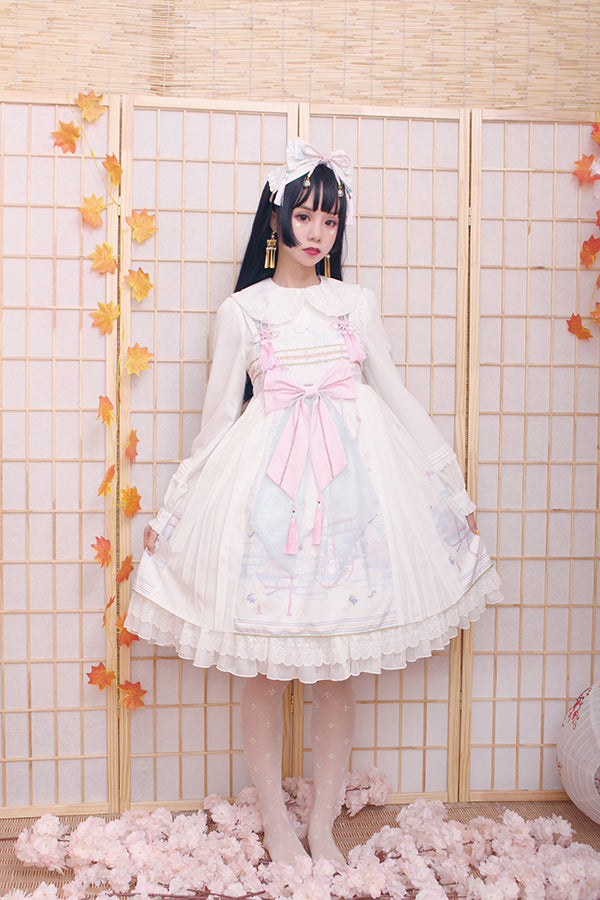 Alice Girl-Return of Crane Wa Lolita Bow Tassels KC   