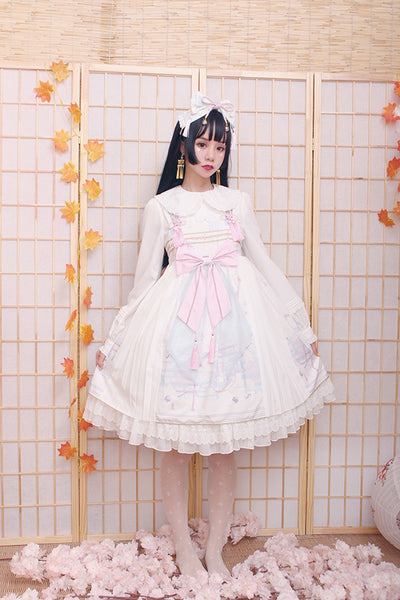 Alice Girl-Return of Crane Wa Lolita Bow Tassels KC   