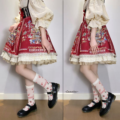 Miss Point~Praise of Abundance~Bavarian Velvet Lolita Jumper Skirt   