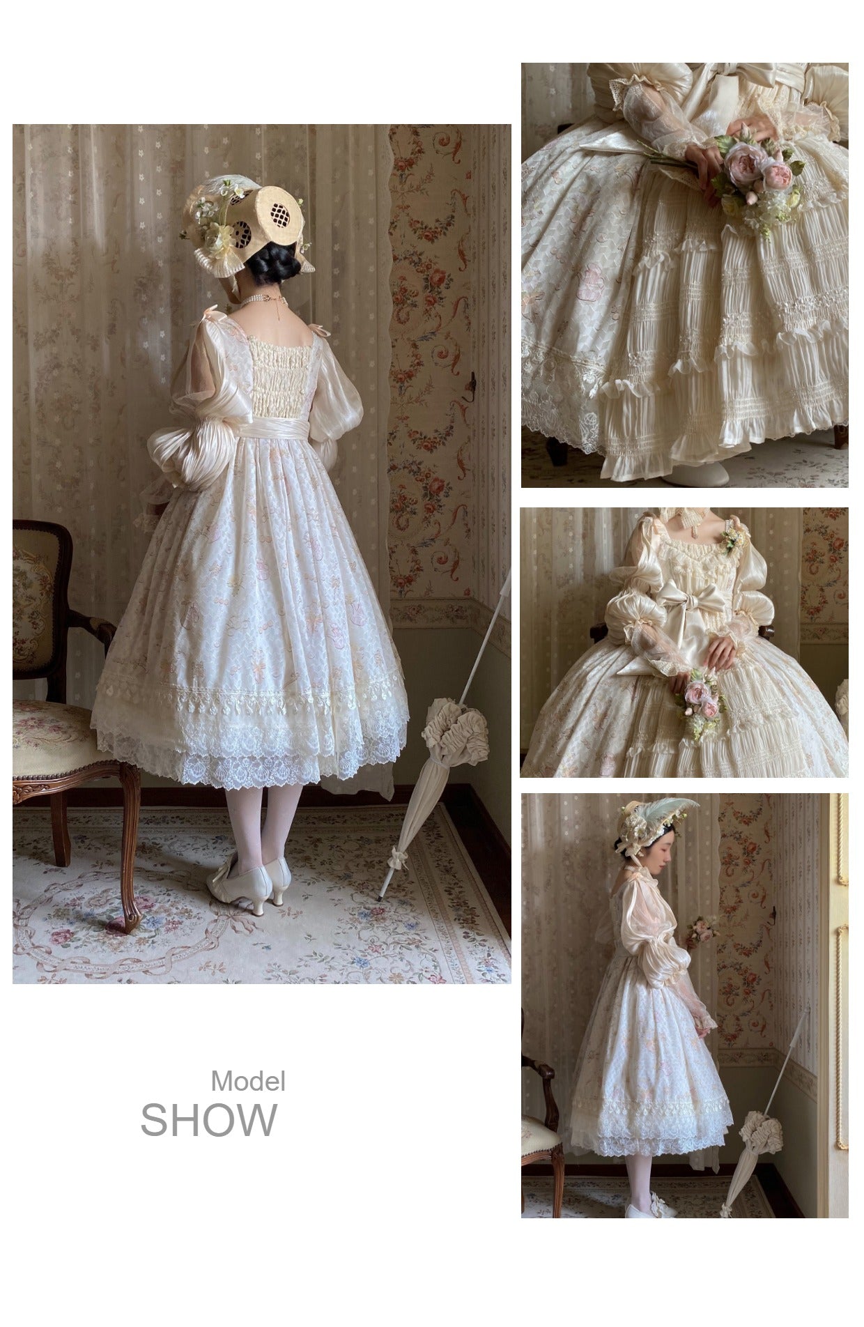 (Buyforme) Airfreeing~French Vintage Classic Lolita OP Jumper Dress   