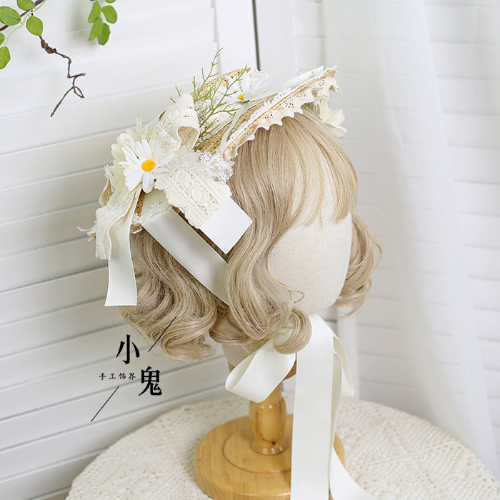 (BuyForMe) Xiaogui~Flower Lolita Tea Party Straw Hat   