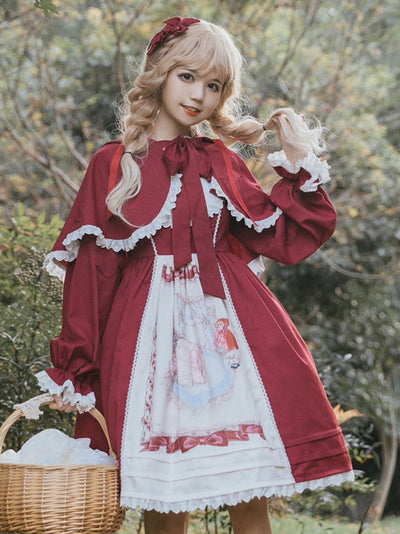 Eieyomi~Little Red Riding Hood~Sweet Lolita JSK Dress   