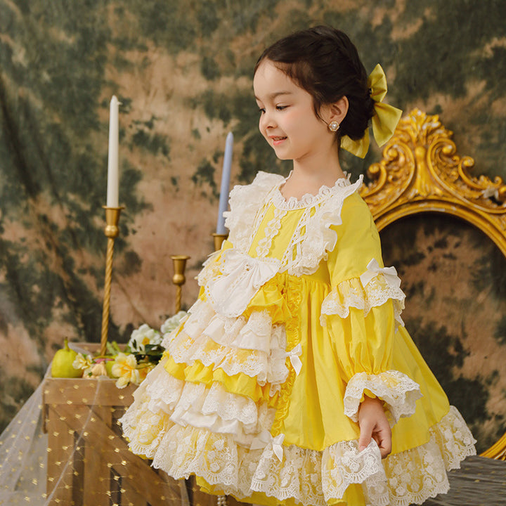 Kid Lolita Princess Yellow Dress   