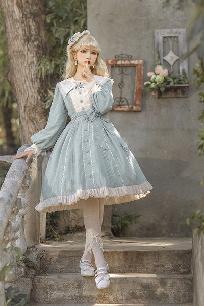 Alice Girl-Elegant Long Sleeve Lolita OP Dress   