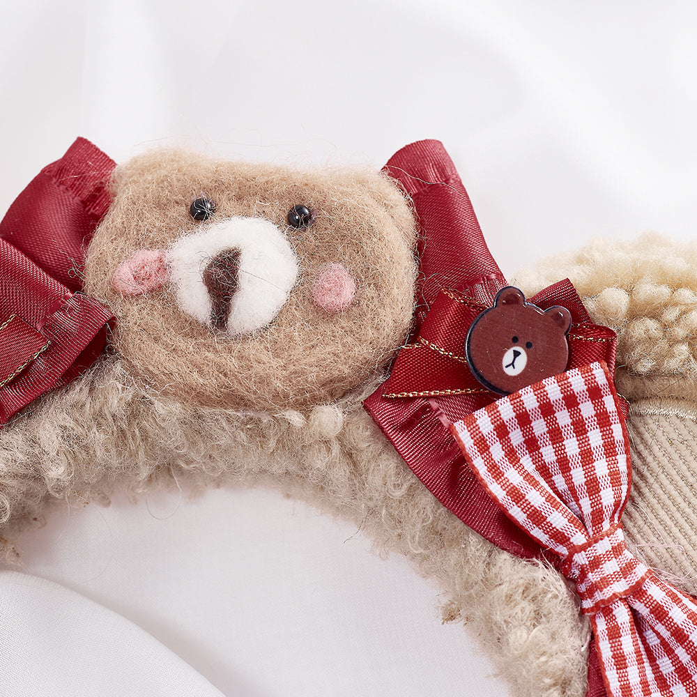 Sugar Time~New Year Christmas Bear Ear Bow Lolita KC   