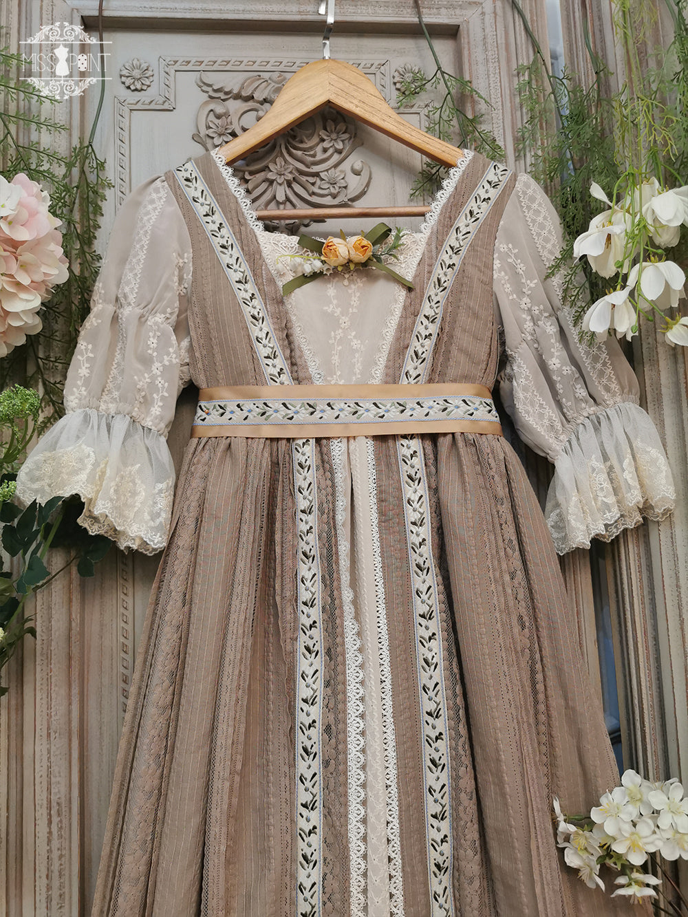 Miss Point~The Sally Gardens~Elegant Lolita Lotus Sleeves OP Dress 8500:91518