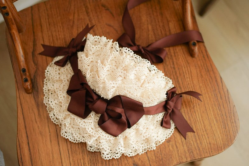 (Buyforme) MAID~Ivory Color Lace Lolita Antique Bonnet   