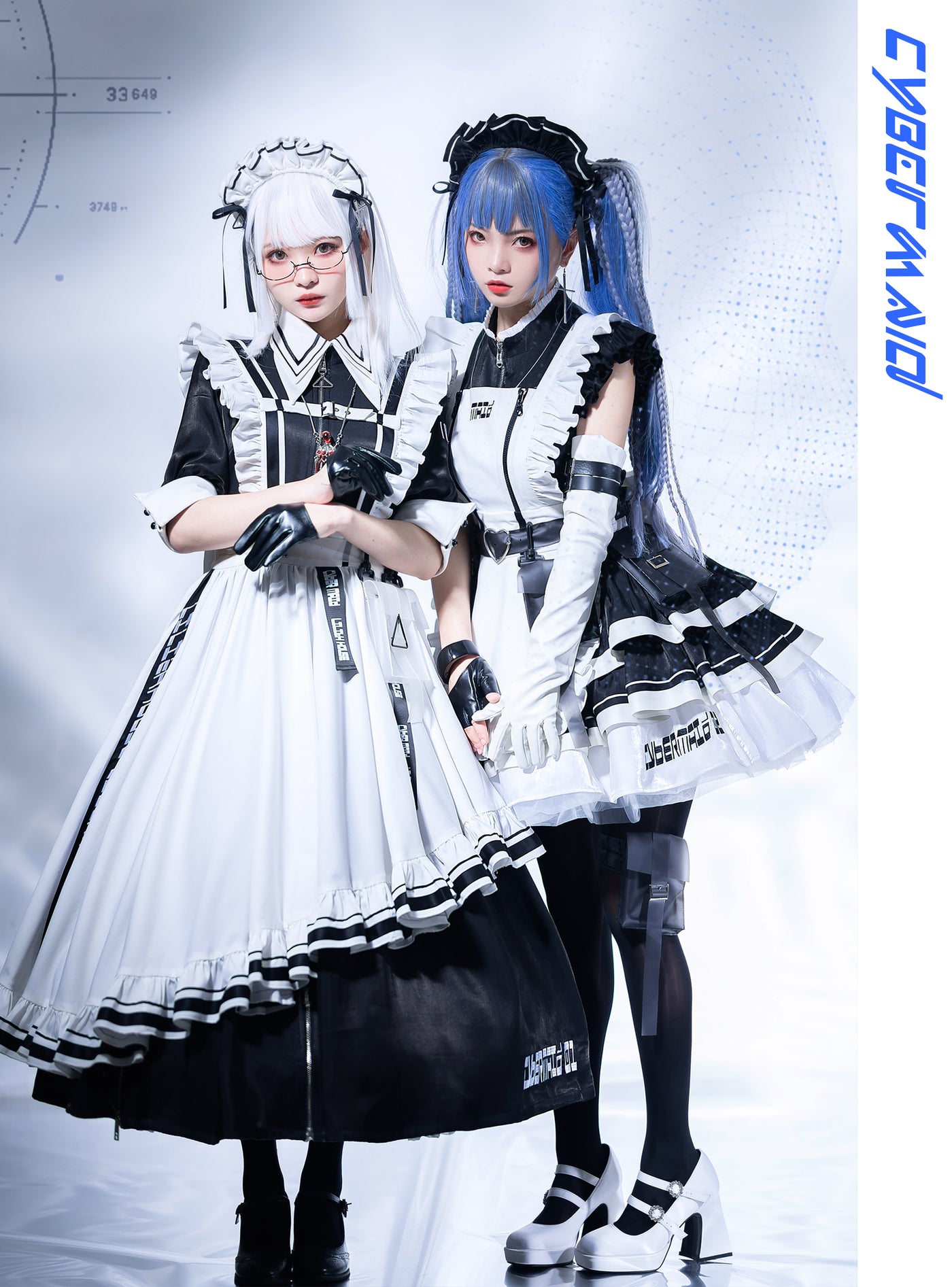 (Buy for me) LilithHouse~CyberMaid~Black and White Lolita Headband   